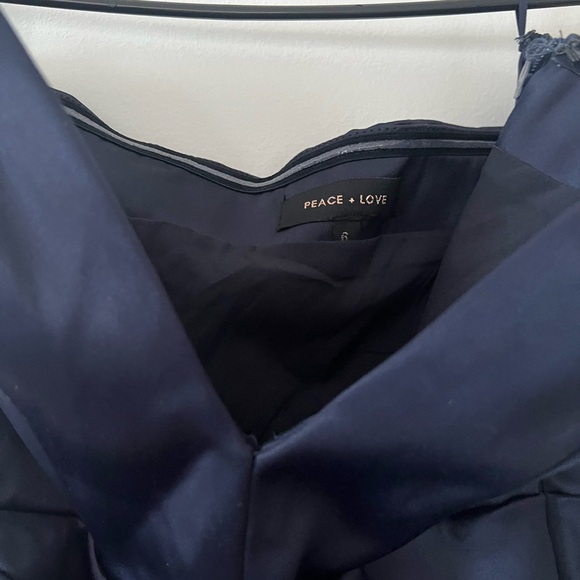 Missguided Peace + Love Strapless Navy Prom Dress - Picture 3 of 4